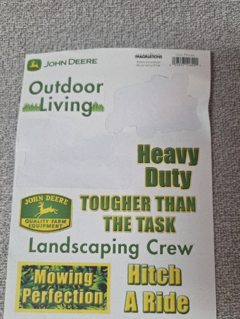 2 John Deere Green Themed Sticker Sheets - Picture 4 of 4